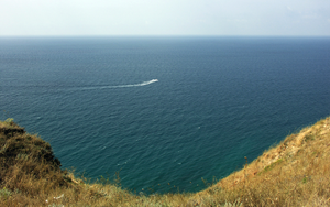 Фото. Вид на Черное море с Высокого берега Анапы