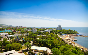 Фото. Панорамный вид на побережье города-курорта Анапы
