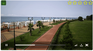 Веб-камера Сочи. Пляж курорта Роза Хутор